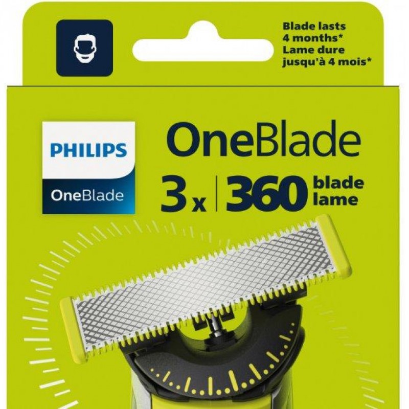 Змінні леза Philips Змінне плаваюче лезо OneBlade 360 QP430/50 3 шт (8710103997177)