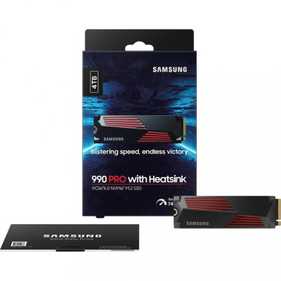 SSD накопичувач Samsung 990 PRO with Heatsink 4 TB (MZ-V9P4T0CW) SSD накопичувач Samsung 990 PRO with Heatsink 4 TB (MZ-V9P4T0CW)