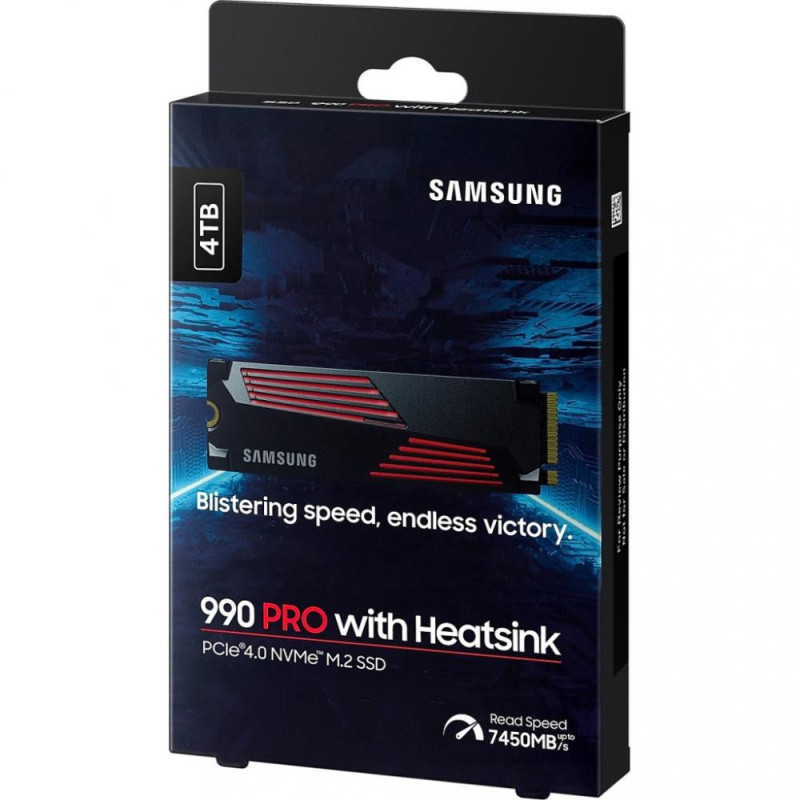 SSD накопичувач Samsung 990 PRO with Heatsink 4 TB (MZ-V9P4T0CW)