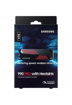SSD накопичувач Samsung 990 PRO with Heatsink 4 TB (MZ-V9P4T0CW)