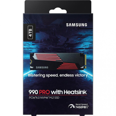 SSD накопичувач Samsung 990 PRO with Heatsink 4 TB (MZ-V9P4T0CW) SSD накопичувач Samsung 990 PRO with Heatsink 4 TB (MZ-V9P4T0CW)