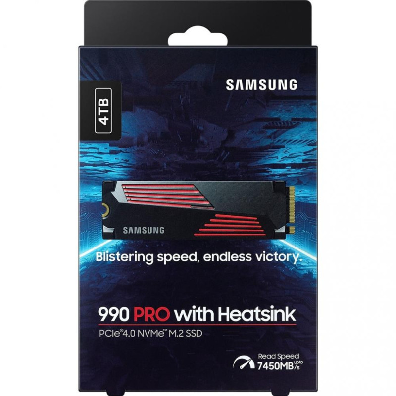 SSD накопичувач Samsung 990 PRO with Heatsink 4 TB (MZ-V9P4T0CW)