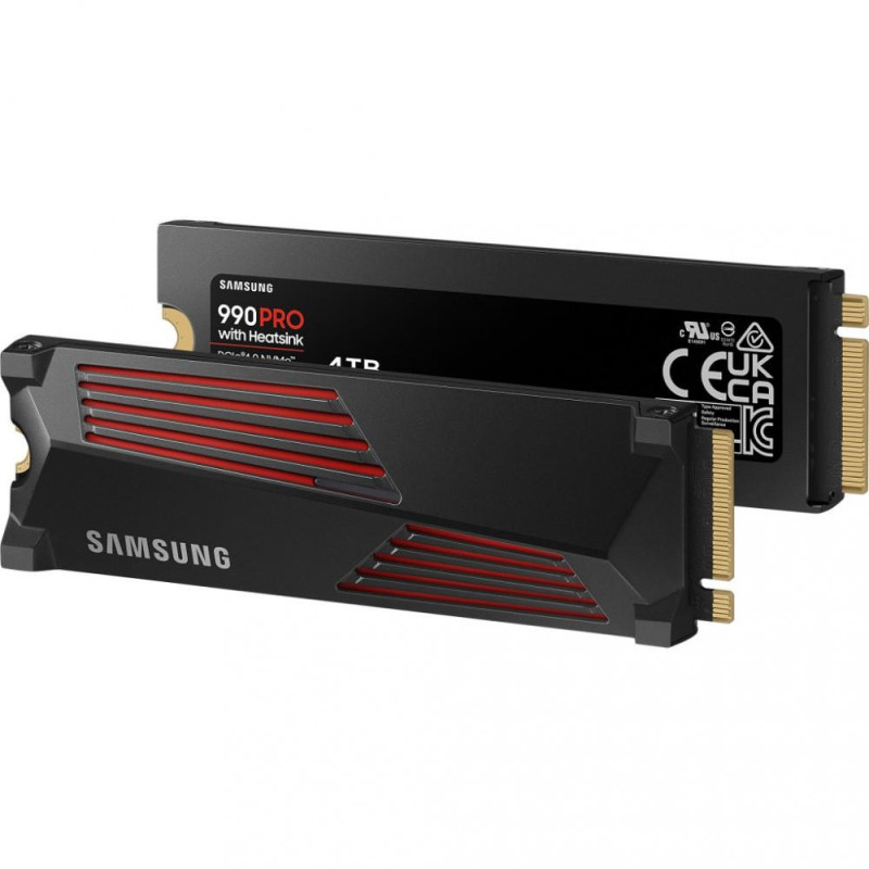 SSD накопичувач Samsung 990 PRO with Heatsink 4 TB (MZ-V9P4T0CW)