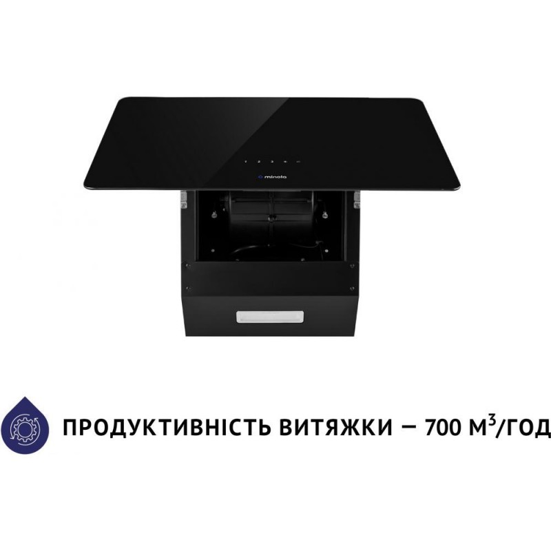 Похила витяжка Minola HVS 5224 BL 700 LED