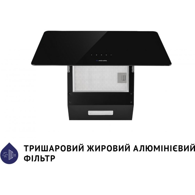 Похила витяжка Minola HVS 5224 BL 700 LED