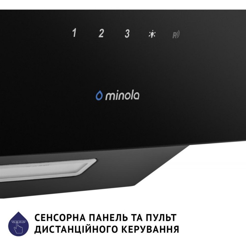 Похила витяжка Minola HVS 5224 BL 700 LED