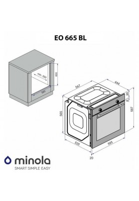 Духовка електрична Minola EO 665 BL