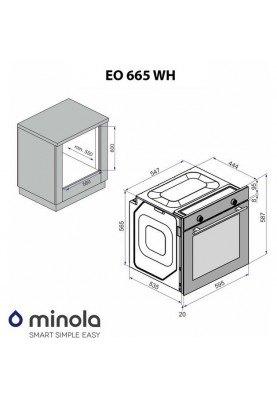 Духовка електрична Minola EO 665 WH