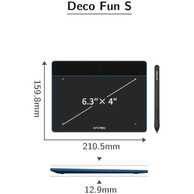 Графічний планшет XP-Pen Deco Fun Blue Графічний планшет XP-Pen Deco Fun Blue