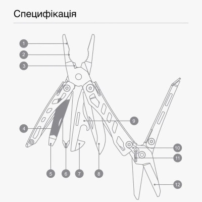 Мультитул Nextool Mini Flagship Silver (NE20178) Мультитул Nextool Mini Flagship Silver (NE20178)