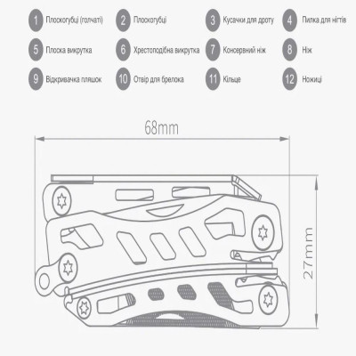 Мультитул Nextool Mini Flagship Silver (NE20178) Мультитул Nextool Mini Flagship Silver (NE20178)