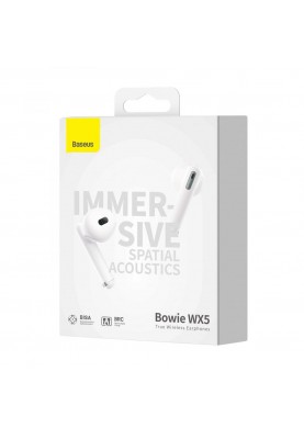 Навушники TWS Baseus WX5 White
