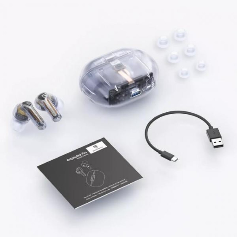 Навушники TWS SoundPEATS Capsule 3 Pro Transparent White
