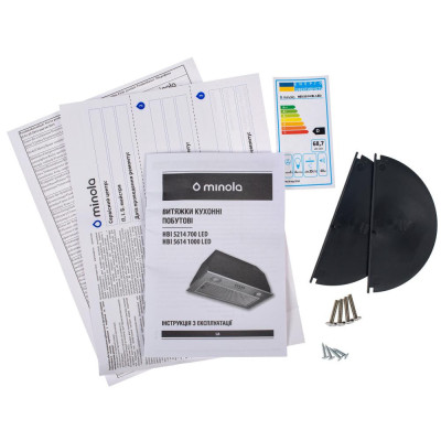 Вбудована витяжка Minola HBI 5614 BL 1000 LED
