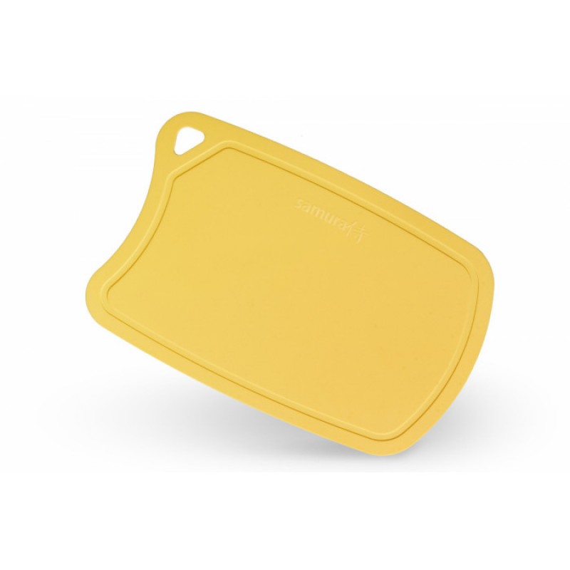 Дошка обробна термопластикова з антибактеріальним покриттям, Samura "Fusion", жовта (SF-02Y)