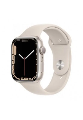 Смарт-годинник Apple Watch Series 7 GPS 45mm Starlight Aluminum Case With Starlight Sport Band (MKN63)