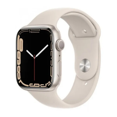 Смарт-годинник Apple Watch Series 7 GPS 45mm Starlight Aluminum Case With Starlight Sport Band (MKN63)