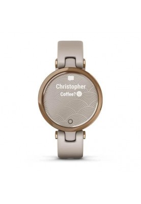 Смарт-годинник Garmin Lily Rose Gold Bezel with Light Sand Case and Silicone Band (010-02384-11)