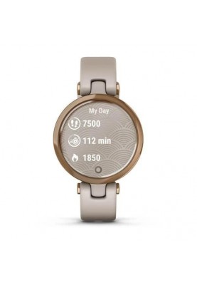 Смарт-годинник Garmin Lily Rose Gold Bezel with Light Sand Case and Silicone Band (010-02384-11)