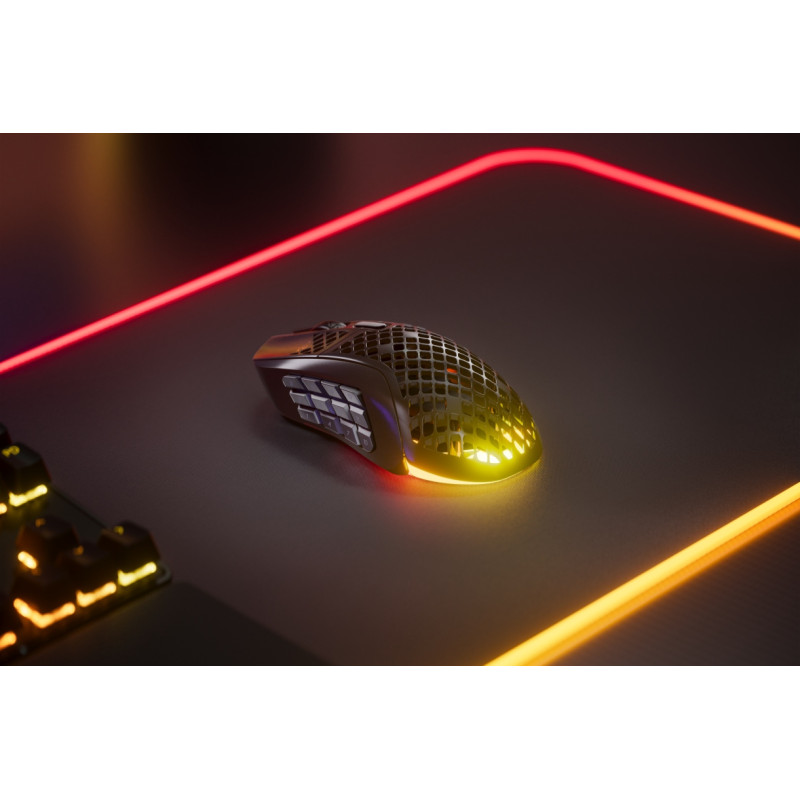 Мишка SteelSeries Aerox 9 Wireless RGB, 18000dpi., 18кн. Black