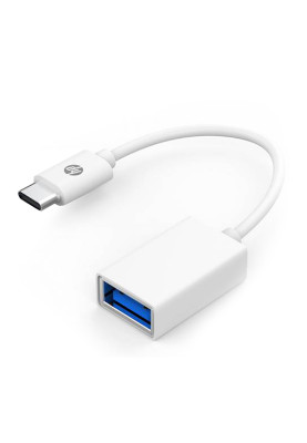 Перехідник USB3.1 Type-C --> USB (OTG) HP, 15см., білий