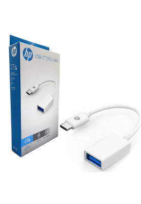 Перехідник USB3.1 Type-C --> USB (OTG) HP, 15см., білий