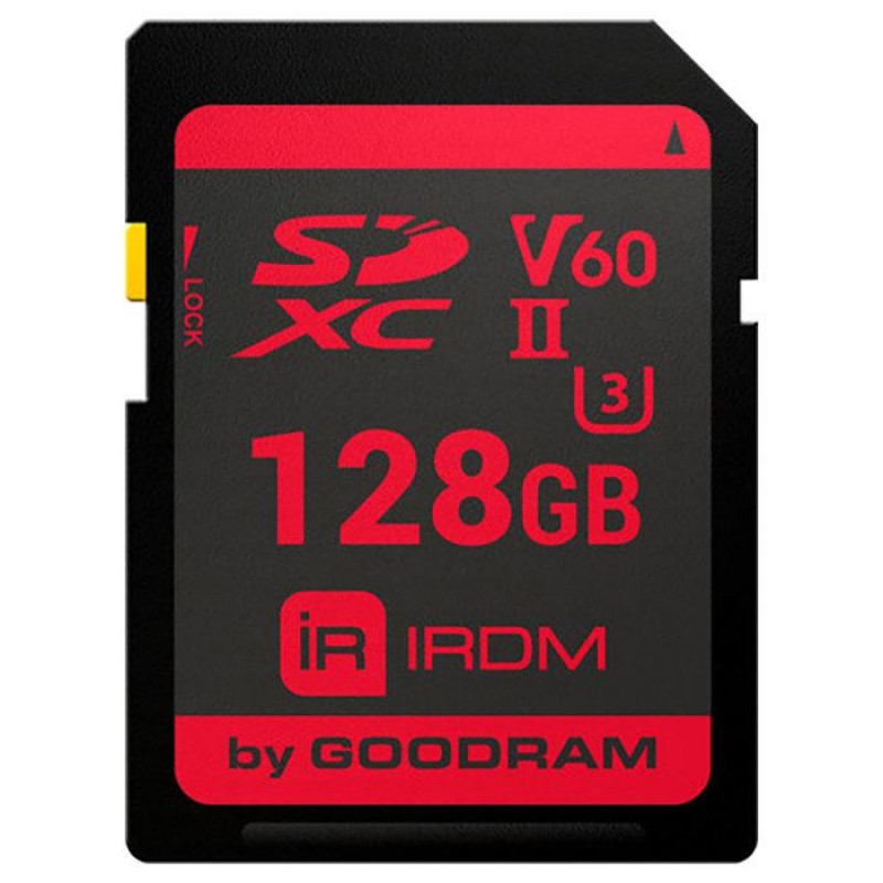 Карта пам'яті Memory card Secure Digital  128Gb GoodRAM IRDM SDXC V60 UHS-II U3 Retail