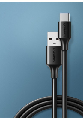 Кабель USB 2.0 AM-Type-C M, 3 м, 3.0A, (18W) Nickel Plating Чорний, US287 UGREEN