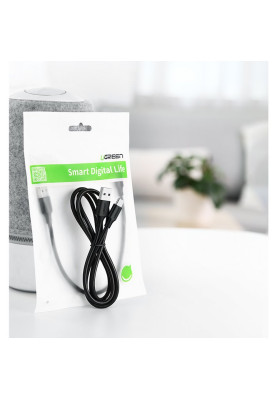 Кабель USB 2.0 AM-Type-C M, 3 м, 3.0A, (18W) Nickel Plating Чорний, US287 UGREEN