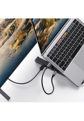 Складана підставка для ноутбука Ugreen X-Kit HUB Type C-->2xUSB 3.2 Gen1/HDMI 4K /SD/TF, CM359 чорна