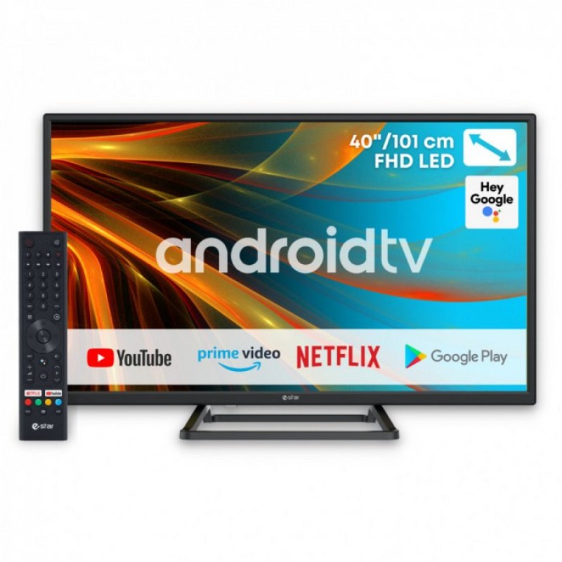 Телевізор 40" eSTAR LEDTV40A1T2 FHD/ Android/ WiFi/ Bluetooth/ Black