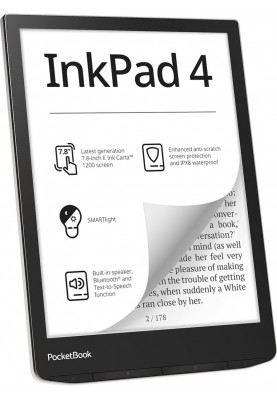 Електронна книжка PocketBook InkPad 4 (PB743G), IPX8, Stardust Silver