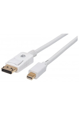 Кабель Mini DisplayPort-DisplayPort M/M 2.0м, білий, Manhattan