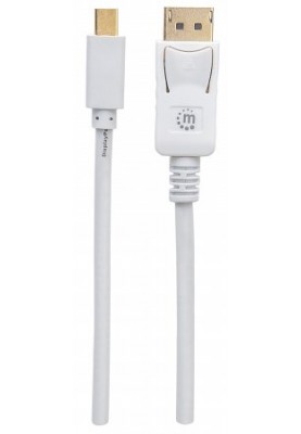 Кабель Mini DisplayPort-DisplayPort M/M 2.0м, білий, Manhattan