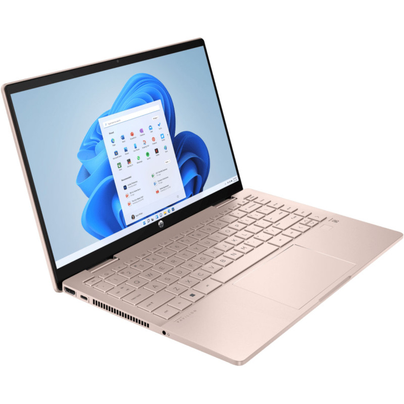 Ноутбук HP Pavilionx360 14-ek2018ua 14"FHD IPS Ts,300n/Core3-100U(4.7)/8Gb/SSD512Gb/IntlGr/W11H6/Золотисто-р (A0NK1EA)