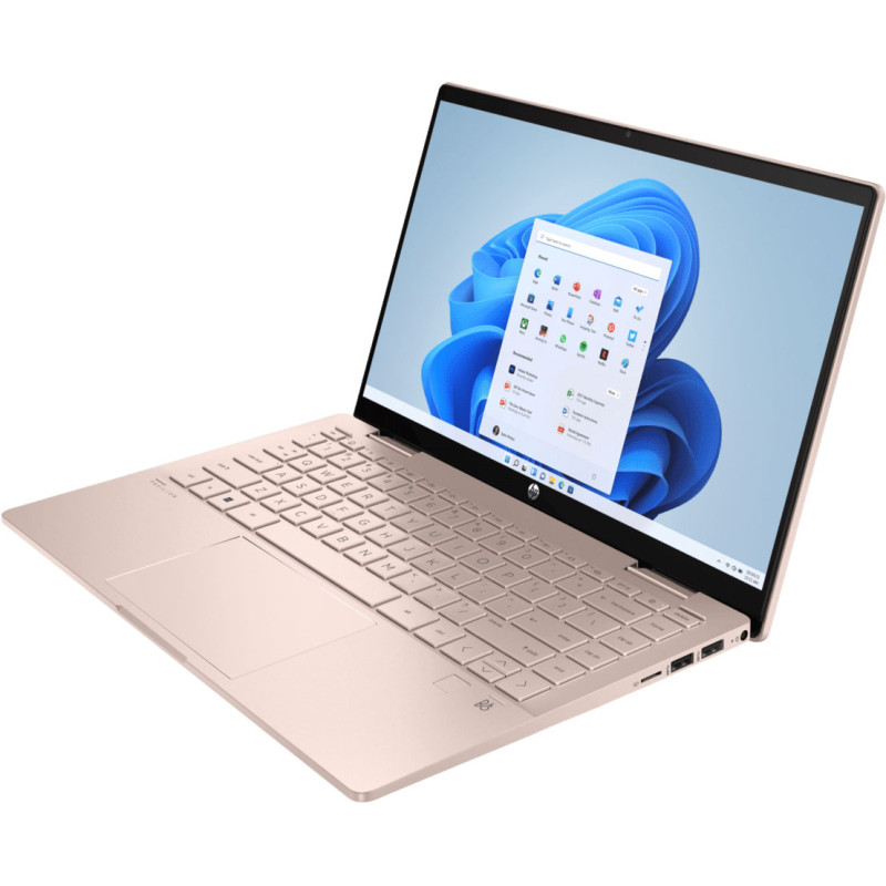 Ноутбук HP Pavilionx360 14-ek2018ua 14"FHD IPS Ts,300n/Core3-100U(4.7)/8Gb/SSD512Gb/IntlGr/W11H6/Золотисто-р (A0NK1EA)