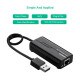 Хаб USB 3.0 Type A -> 3xUSB 2.0 + RJ45 1000M Ethernet Чорний UGREEN