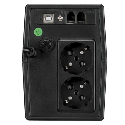 ДБЖ FSP iFP-800, 800ВА/480Вт, LCD, Schuko*2. 230V/50Hz, USB, Black