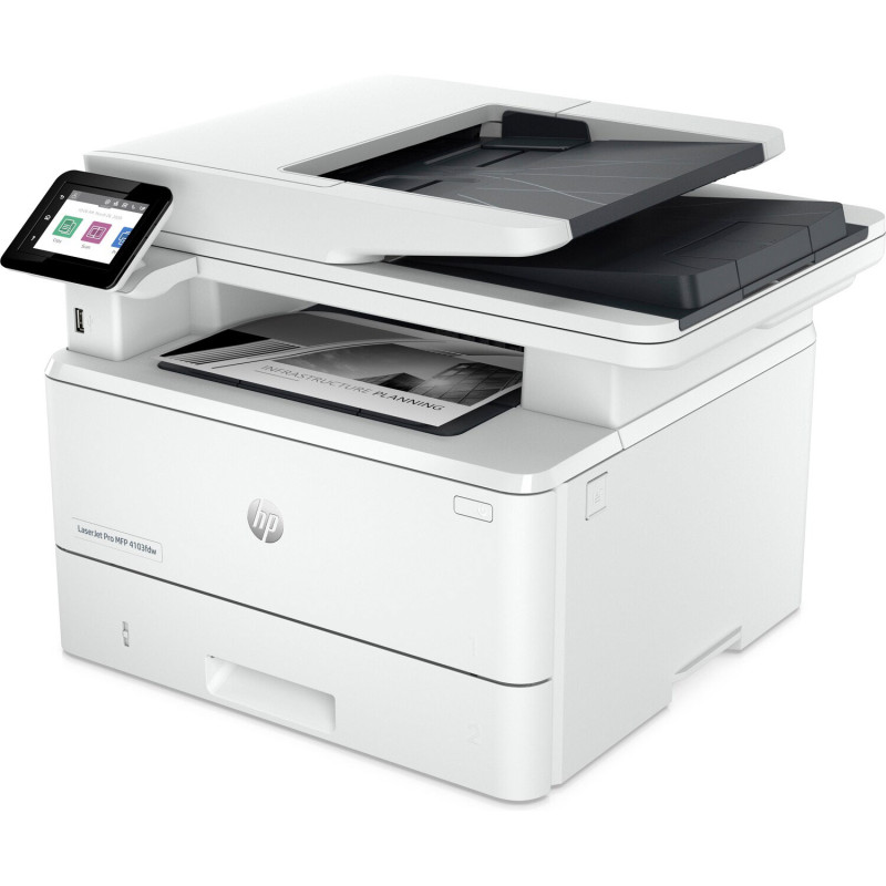 БФП А4 HP LaserJet Pro MFP 4103fdw (50 стор/хв, 1200х1200dpi, ADF,Duplex,факс,Wi-Fi,Ethernet, білий)
