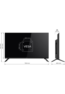 TV 32 Kivi 32H730QB HD/DLED/T2/Android 11/2 x 8W/HDMI/Wi-Fi/VESA 200x200 M4/Black
