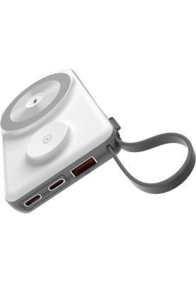 УМБ Choetech Magnetic Wireless  20000mAh 22.5W,USB-A,2xUSB-C PD,QC3.0,Apple Watch charger White