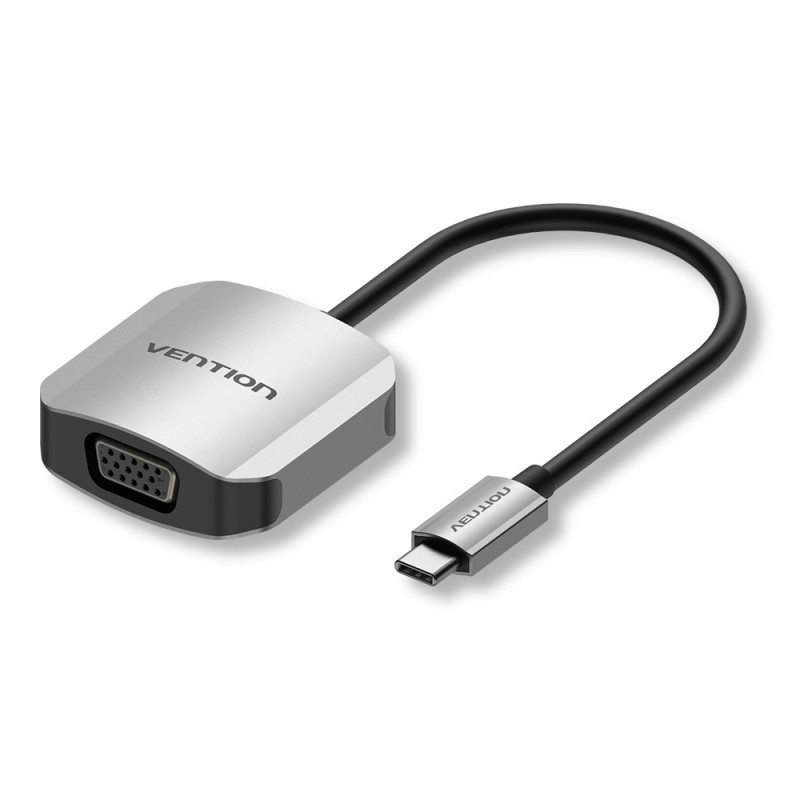 Перехідник USB3.1 Type-C --> VGA (F), 1080p 60Hz, кабель 0.15м, Vention