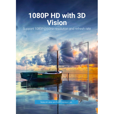 Перехідник USB3.1 Type-C --> VGA (F), 1080p 60Hz, кабель 0.15м, Vention Перехідник USB3.1 Type-C --> VGA (F), 1080p 60Hz, кабель 0.15м, Vention