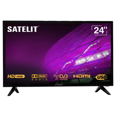 Телевізор 24 Satelit 24H9100T HD Ready/T2/Black
