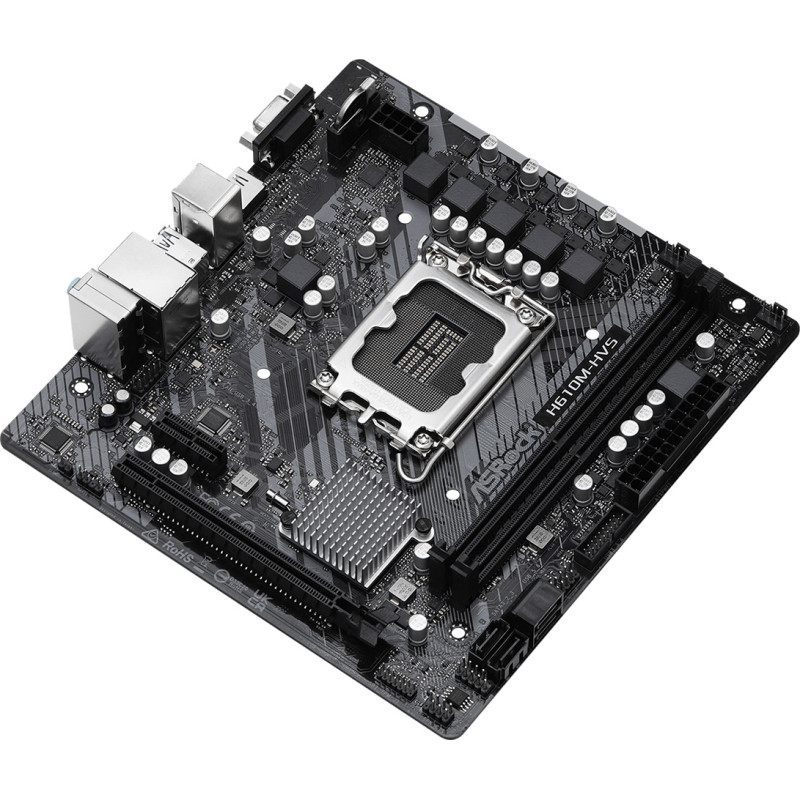 ASRock H610M-HVS (1700/H610, 2*DDR4, 1xPCIex16, HDMI/VGA, 4xSATAІІІ, GLan, 7.1ch, mATX)