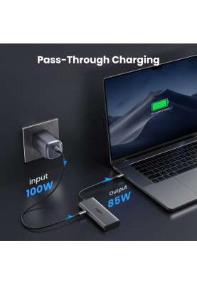 Док-станція USB3.1 Type-C --> HDMIx2 4K60Hz (8k30Hz)/USB 3.0x2/Type-C/PD 100W CM498 6 in 1 Ugr