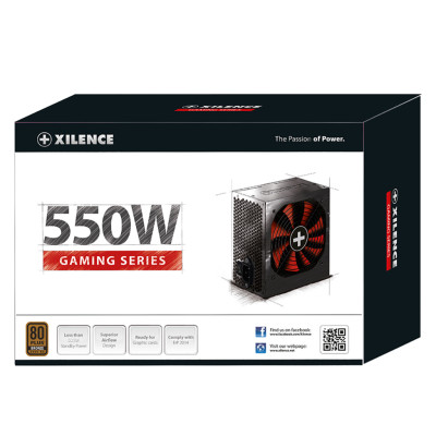 Блок живлення 550W Xilence XP550R10 Gaming series, 120mm, 80+ BRONZE, Retail Box