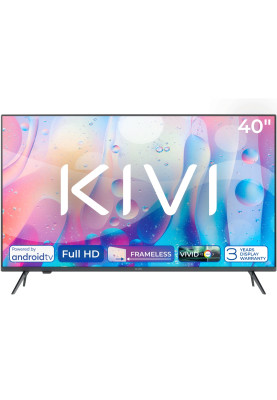 TV 40 Kivi 40F760QB FHD/DLED/T2/Android 11/2 x 8W/HDMI/Wi-Fi/VESA 200x200 M6/Black