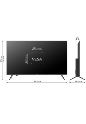 TV 40 Kivi 40F760QB FHD/DLED/T2/Android 11/2 x 8W/HDMI/Wi-Fi/VESA 200x200 M6/Black