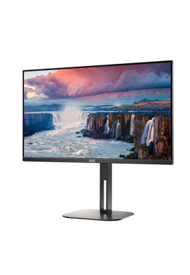 TFT 27" AOC 27V5C/BK, FHD, IPS, 75Гц, 1 мс, HDMI, DP, USB-C, USB-hub, HAS, Pivot, колонки, чорний